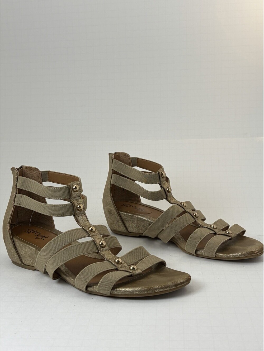 EuroSoft  by Sofft Anthracite Rayelle Women's Gladiator Sandals Size 9.5 M